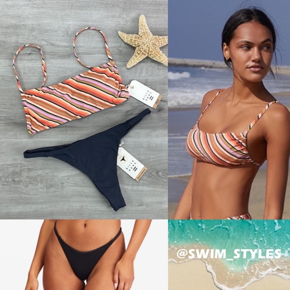 ☀️BILLABONG☀️ TIME TO GO RUCHED SOL SEAR HER MAYA BIKINI SET